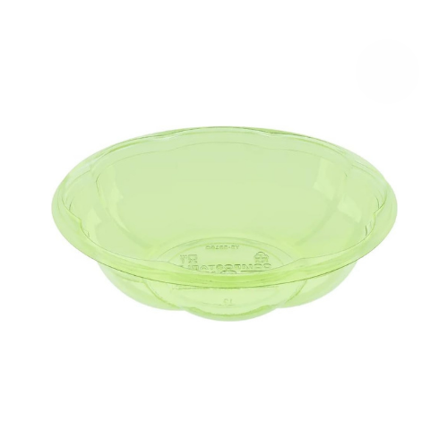 Green Disposable PLA Salad Container Bowls for Lunch & Meal Prep