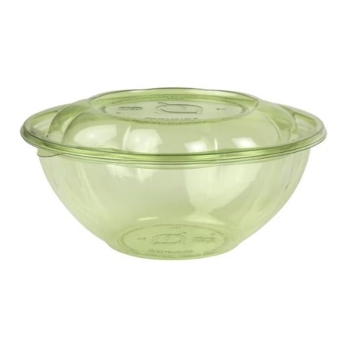 Green Disposable PLA Salad Container Bowls with Dome Lids