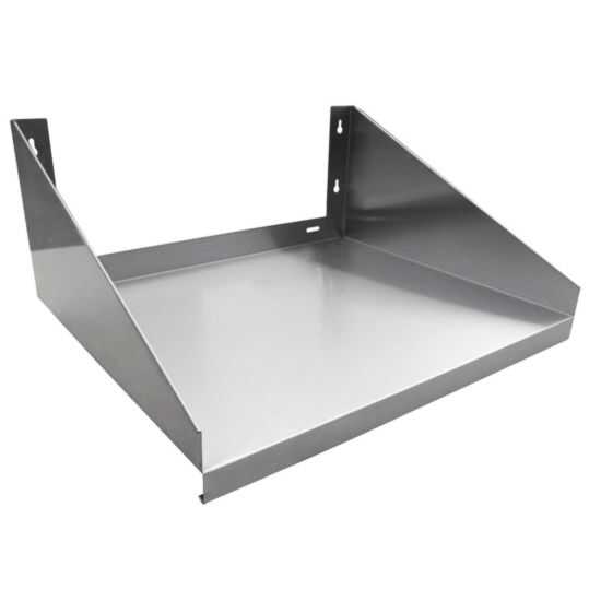 Prepline PWMS-2424 24"L x 24"D stainless steel microwave shelf is a practical and sturdy solution for kitchen organization. Designed to support microwaves and other kitchen appliances, this shelf features a durable, rust-resistant stainless steel construction that ensures easy cleaning and longevity. Its versatile size makes it perfect for both commercial and home kitchens, providing a reliable surface for food preparation and appliance storage while enhancing overall kitchen efficiency.