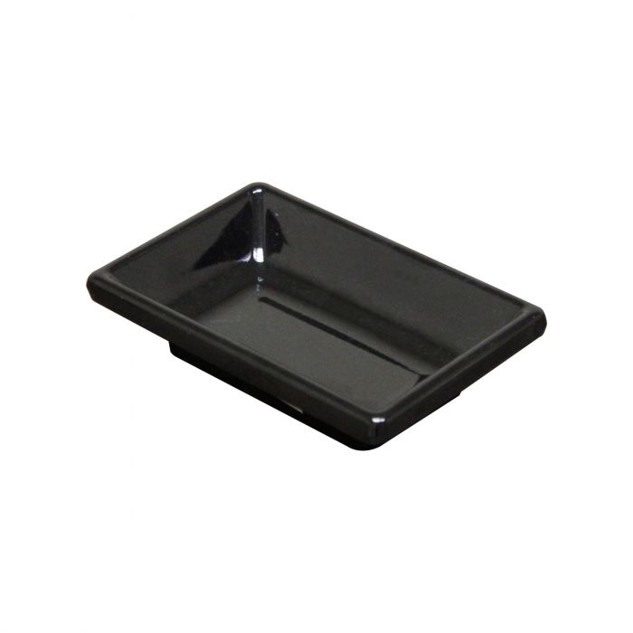 Classic black melamine sauce dish rectangular commercial condiment dish