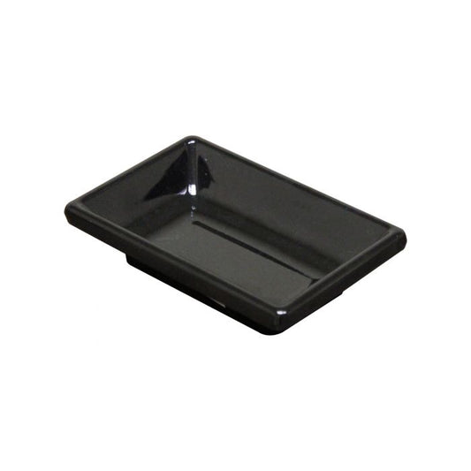 Classic black melamine sauce dish rectangular commercial condiment dish