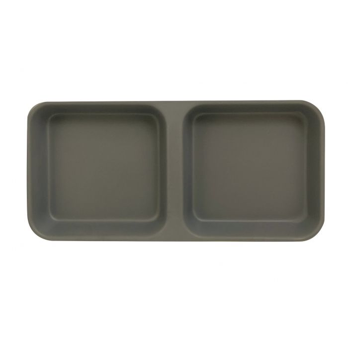 Classic stone grey twin melamine sauce dish 4 oz BPA free NSF dishwasher safe