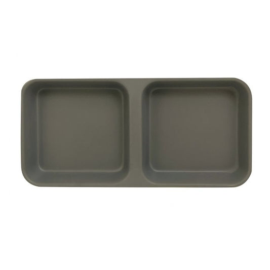 Classic stone grey twin melamine sauce dish 4 oz BPA free NSF dishwasher safe