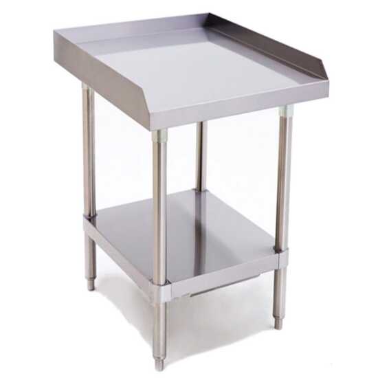 Prepline PES-3012 12-inch stainless steel equipment stand, featuring a sturdy design, adjustable legs, and a sleek finish, suitable for kitchens and food service areas.