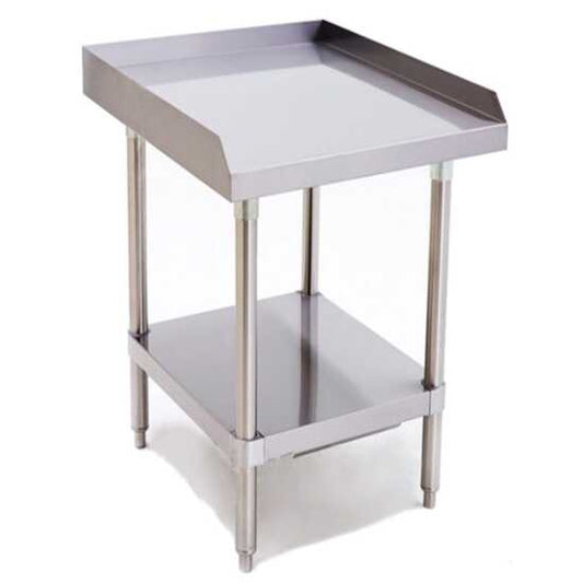 Prepline PES-3012 12-inch stainless steel equipment stand, featuring a sturdy design, adjustable legs, and a sleek finish, suitable for kitchens and food service areas.