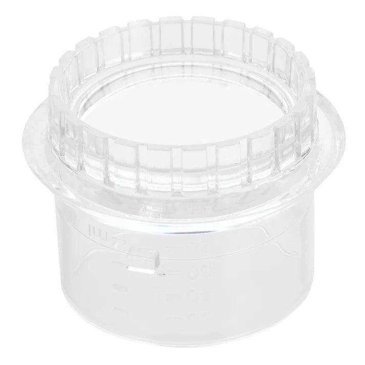 Filler Cap 1/Pack designed to keep smoothies, milk shakes, margaritas, and other blended beverages safely inside your container during preparation. For added convenience, this replacement filler cap has graduation markings to make it easy to measure liquid ingredients. This cap is built to fit securely into the channel of your AccelMix blender lid and is easy to remove, so you can add ingredients without turning off the motor.