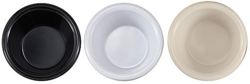 Winco RFM 1.5–4oz Fluted Ramekins, Bone, Black & White
