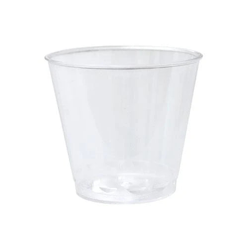 1 oz. plastic shot cups, perfect for parties, bars, and tastings. Durable, disposable, and ideal for serving shots, samples, and condiments. Lightweight, sturdy, and easy to use.