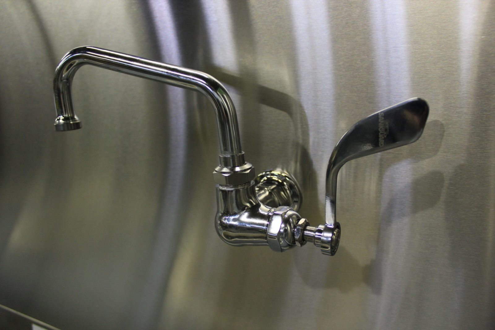 Shank faucet with long spout