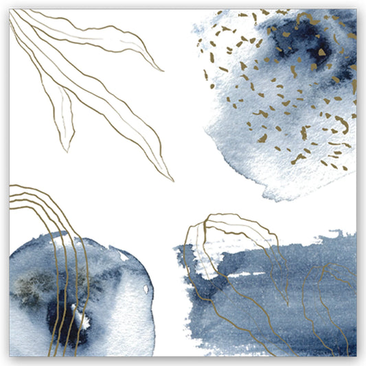 2-ply Ocean Blue lunch napkins, soft and absorbent, perfect for parties, weddings, and events. Stylish and durable disposable napkins for everyday dining and special occasions.
