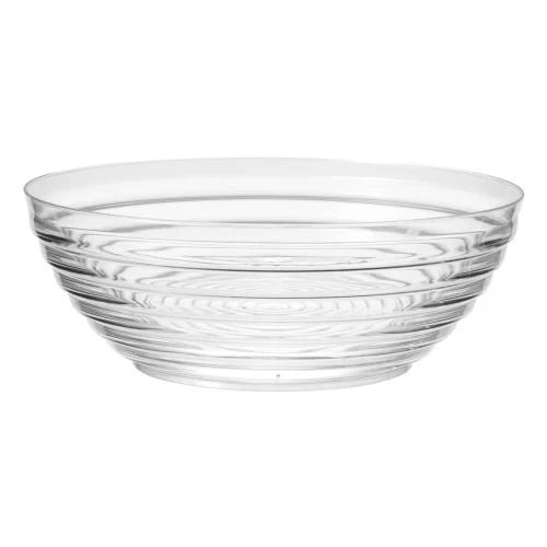 Stylish ringed bowls in 2.5 QT, 5 QT, and 10 QT sizes, featuring a sleek design perfect for serving salads, fruits, snacks, or punch at family meals, events, or celebrations.