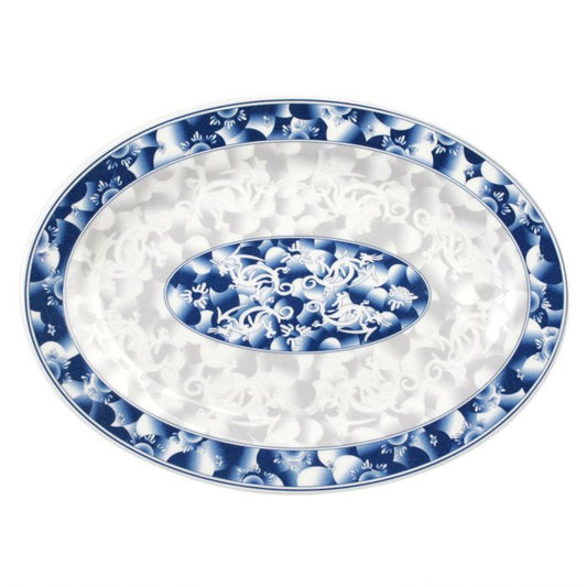 Blue Dragon melamine serving platter 9.875x7.25 BPA free NSF dishwasher safe