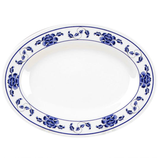 Lotus melamine serving platter 12x8.625 BPA free NSF dishwasher safe