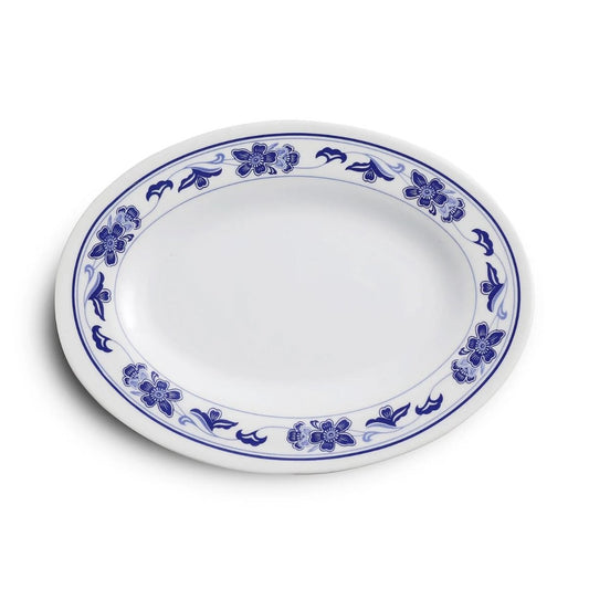Yanco Oval Plate PO-2016 is a great and affordable restaurant tableware. It is made from durable and reliable melamine material, which makes the plate look like ceramics. You can use this stylish plate to serve any dish you want. For example, you can use it for serving salads, side dishes, appetizers or hot meals. The Peony collection has an elegant and stylish design. Performed in white color, it will perfectly fit any restaurant environment. 