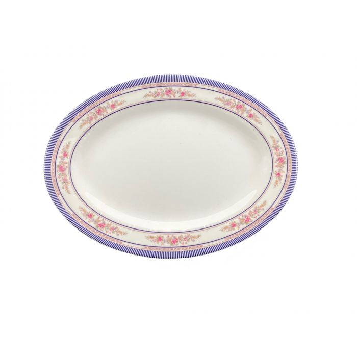 Rose melamine serving platter 16x11.625 BPA free NSF dishwasher safe