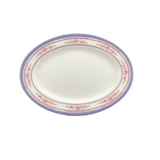Rose melamine serving platter 16x11.625 BPA free NSF dishwasher safe