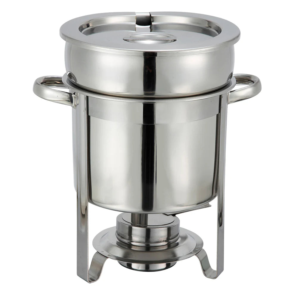Winco 207-211 7 Quart Stainless Steel Soup Warmer w/ Cover