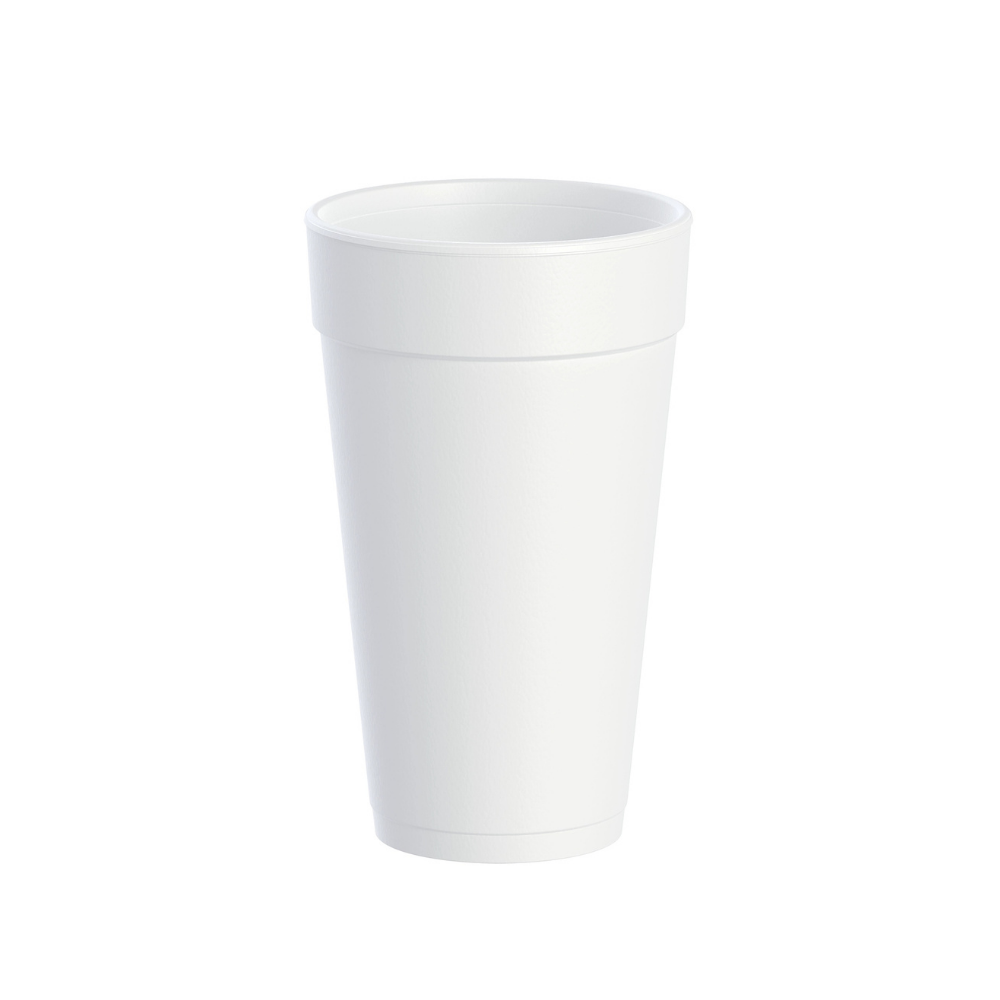 Dart 20oz Tall White Disposable Insulated Foam Drinking Cup
