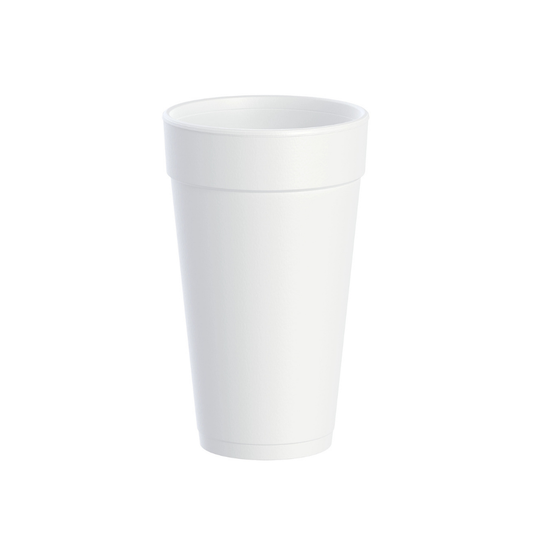 Dart 20oz Tall White Disposable Insulated Foam Drinking Cup