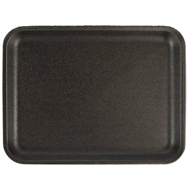 black foam tray for meat, 6.6x8.7x0.8 inches, durable and lightweight.