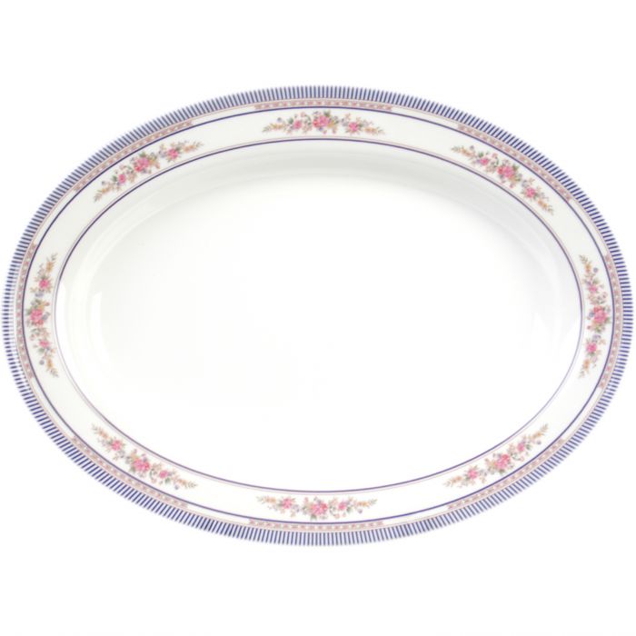 Rose deep melamine serving platter 7 oz 9x6.75 BPA free NSF dishwasher safe