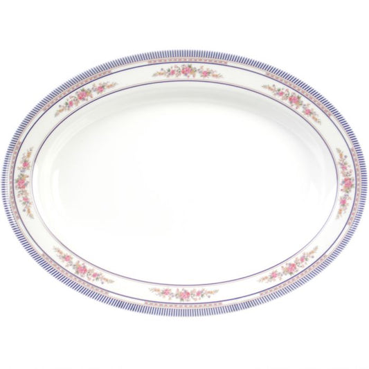Rose deep melamine serving platter 7 oz 9x6.75 BPA free NSF dishwasher safe