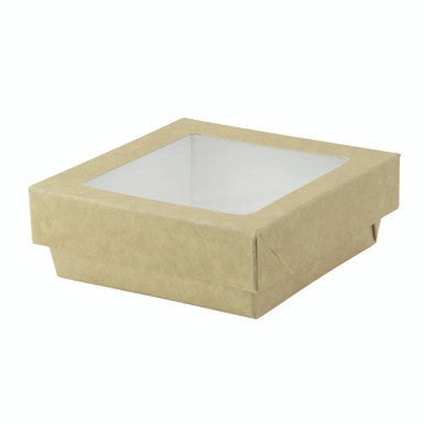 9x9x1.8 Inches Kraft Bakery Pastry Boxes with Clear Window