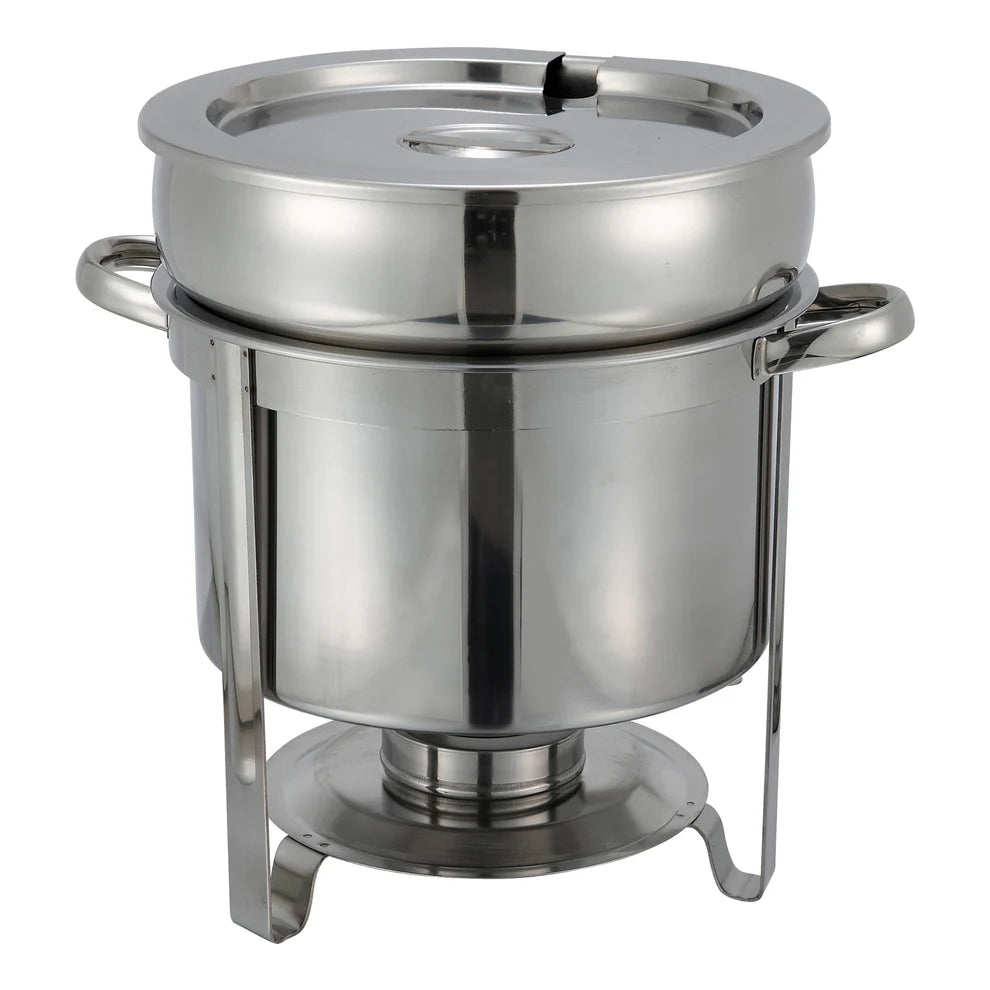 Winco 207-211 7 Quart Stainless Steel Soup Warmer w/ Cover