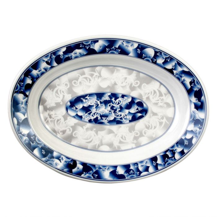 Blue Dragon deep melamine serving platter 9 oz 10x7.5 BPA free NSF dishwasher safe