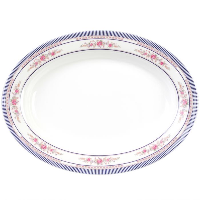Rose deep melamine serving platter 16 oz 12x9 BPA free NSF dishwasher safe