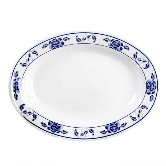 Lotus deep melamine serving platter 28 oz 14.125x10.625 BPA free NSF dishwasher safe