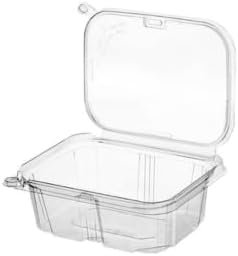 Disposable Tamper Resistant Clear Pet Plastic Hinged Container