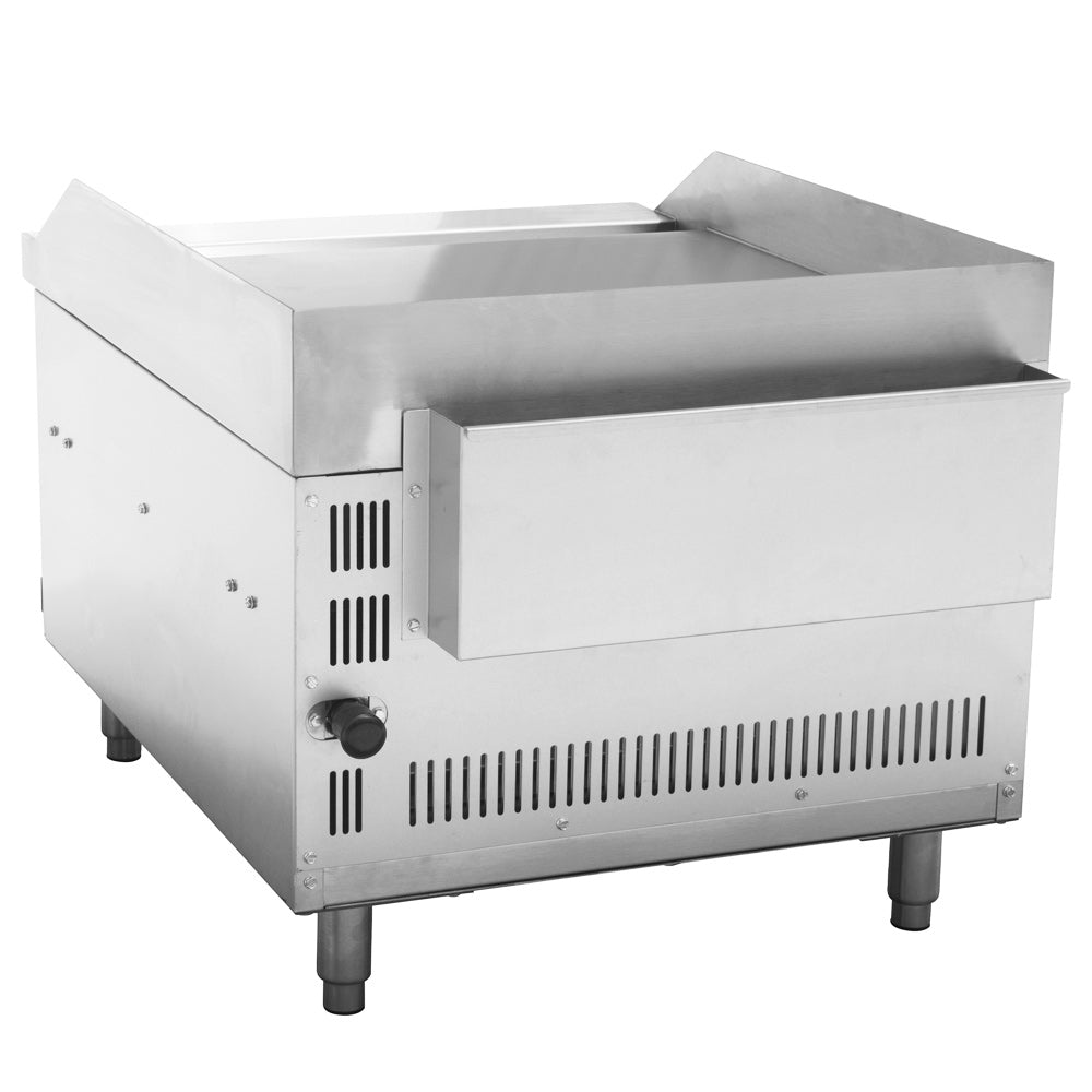 Cookline RGB-24M 24-inch commercial countertop gas raised griddle broiler combo 54000 BTU for versatile cooking in restaurants cafes and commercial kitchens