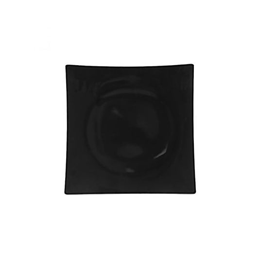 Classic black melamine flare plate 7.375x7.375 BPA free NSF durable