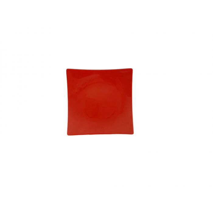 Classic pure red melamine flare plate 7.375x7.375 BPA free NSF durable