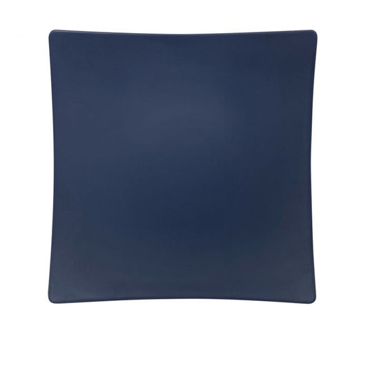 Classic stone blue melamine flare plate 7.375x7.375 BPA free NSF dishwasher safe