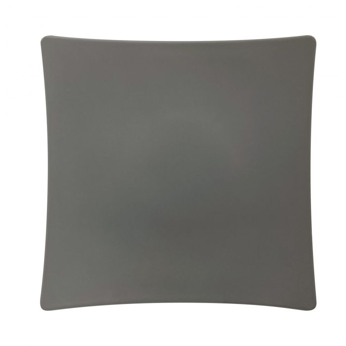 Classic stone grey melamine flare plate 7.375x7.375 BPA free NSF durable
