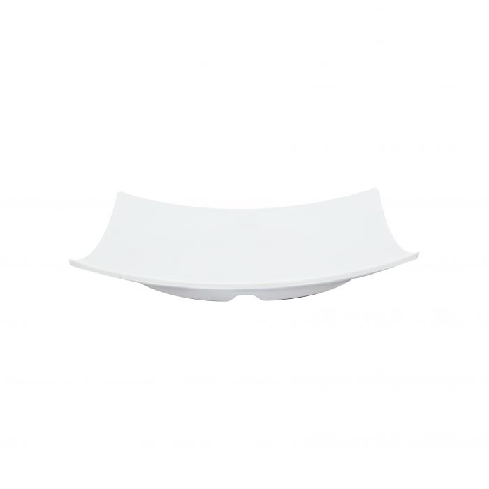 Classic white melamine flare plate 10x10 BPA free NSF durable