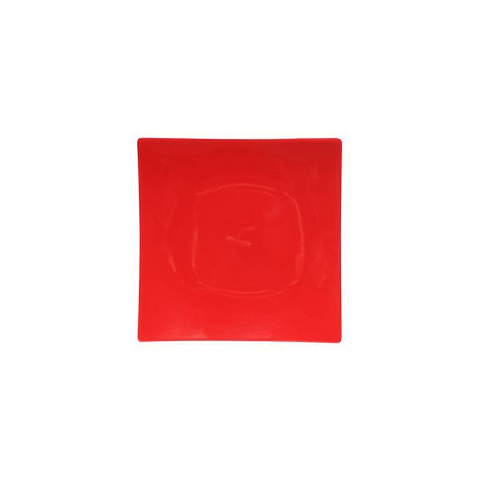 Classic pure red melamine flare plate 12.375x12.375 BPA free NSF durable