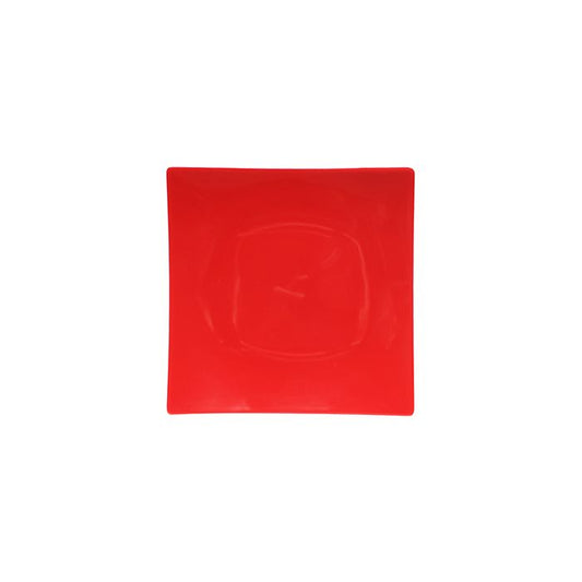 Classic pure red melamine flare plate 12.375x12.375 BPA free NSF durable