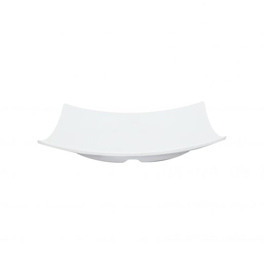 Classic white melamine flare plate 12.375x12.375 BPA free NSF restaurant use