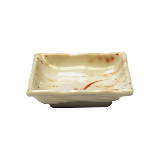 Gold Orchid melamine square sauce dish BPA free dishwasher safe NSF