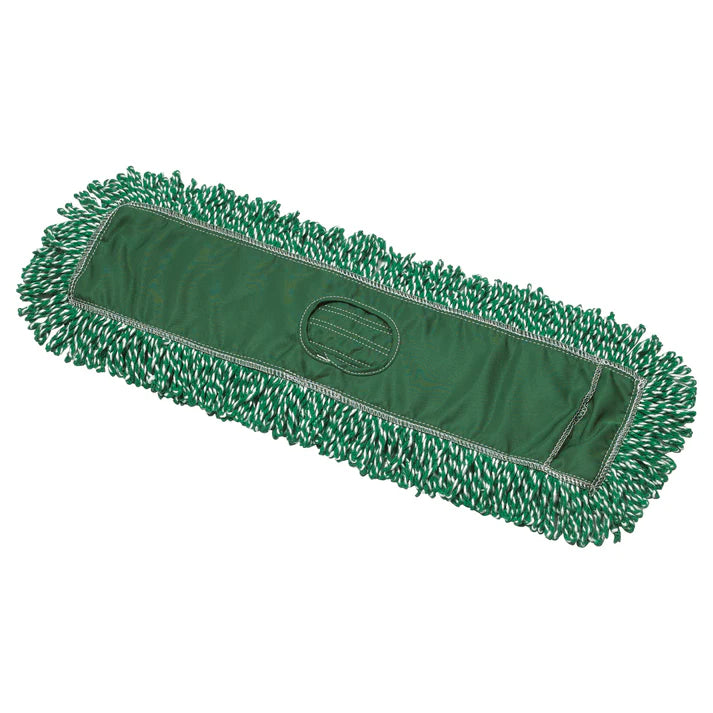 (24", 36") Dust Mop Refill 12/Pack cleaning has never been easier than with this 100% cotton blend dust mop head. Easy to put on and off standard type of mop handle. The heavy-duty materials able to withstand professional/industrial use.