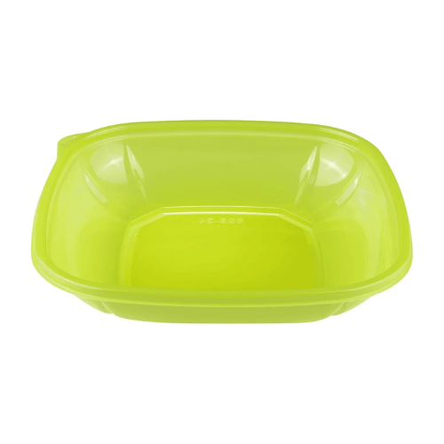 Square Disposable Plastic Salad Bowl For Meal Prep and Takeout