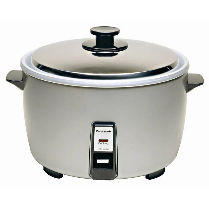 Panasonic Rice Cooker 1/Pack perfect for serving approximately 94 portions of 3oz. servings with up to 7.6lbs raw rice capacity. This Electric Rice Cooker features convenience with push button start, automatic shut-off, and built-in thermal fuse.