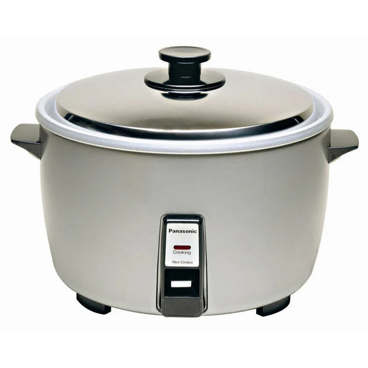 Panasonic Rice Cooker 1/Pack perfect for serving approximately 94 portions of 3oz. servings with up to 7.6lbs raw rice capacity. This Electric Rice Cooker features convenience with push button start, automatic shut-off, and built-in thermal fuse.