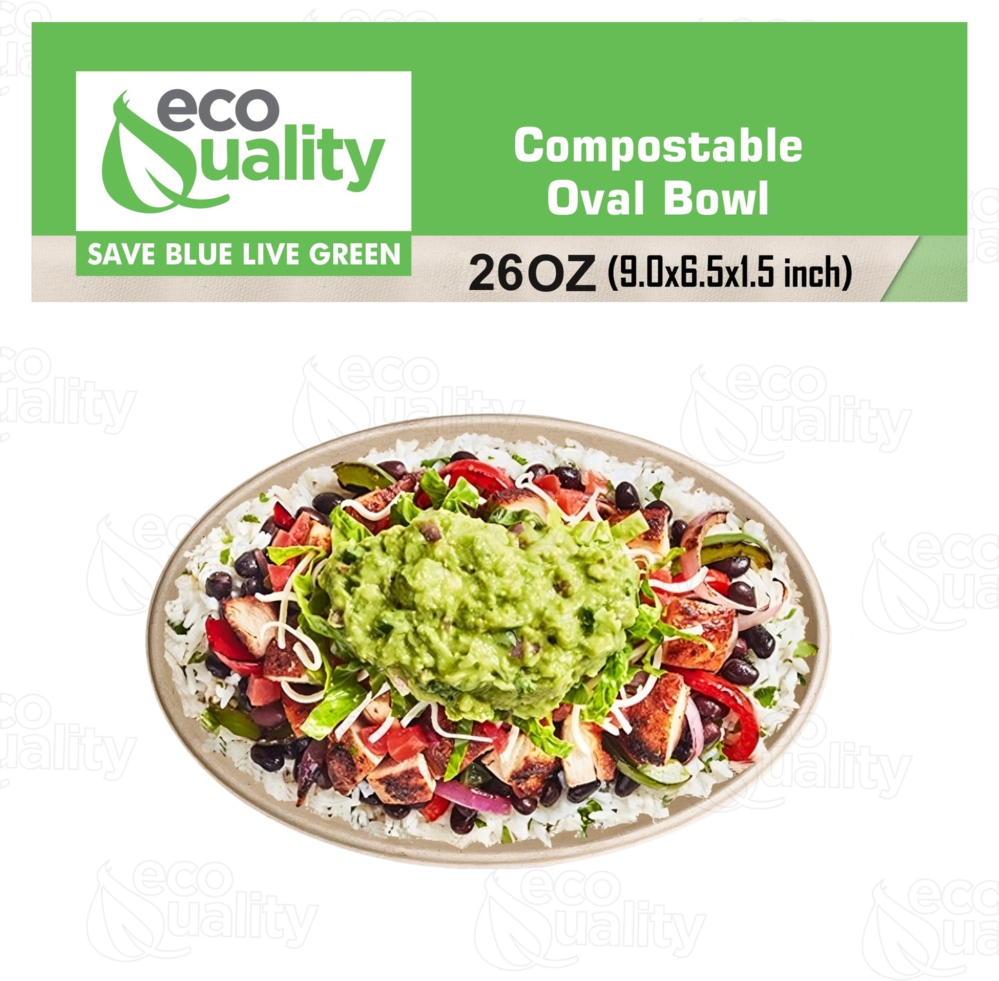 Oval Disposable Compostable Paper Burrito Bowls