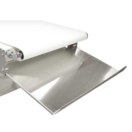 Prepline FSS-89 89-inch floor model reversible dough sheeter with roller pin and all stainless steel body, 120V, designed for durable and efficient dough rolling in high-volume commercial kitchens.