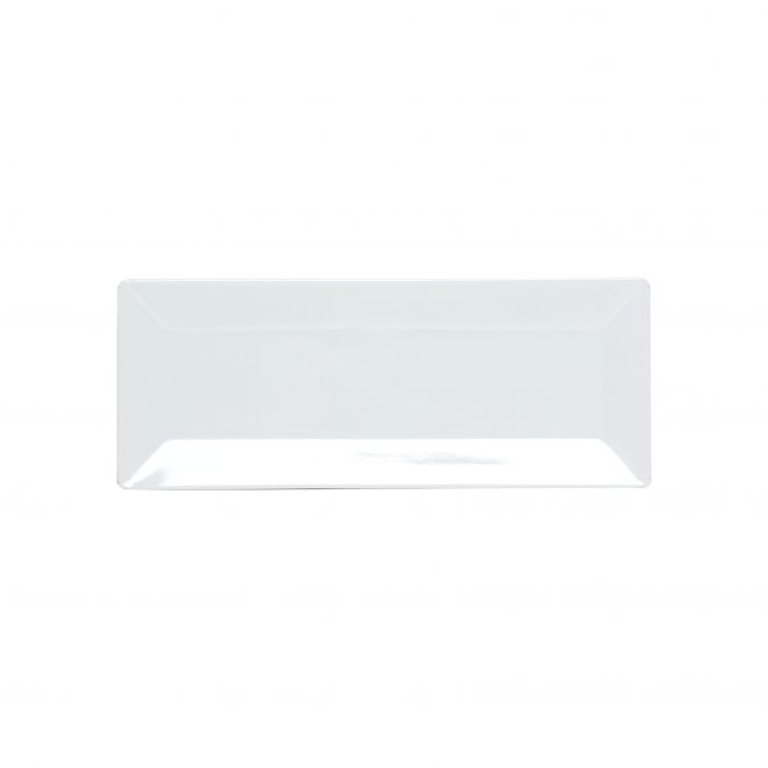 Thunder Group Rectangular Appetizer Tray 12/Pcs is a restaurant heavy-duty grade tableware. This rectangular plate looks like ceramics, but it is made of durable and affordable melamine. You can use it to serve all kind of dishes. It will help you to display sushi, entrees, desserts, and more. Classic White Western collection has a distinctive appearance featuring a glossy rich white finish. All Classic White tableware will equally suit big restaurants and small sushi bars, crowded catered events and buffet