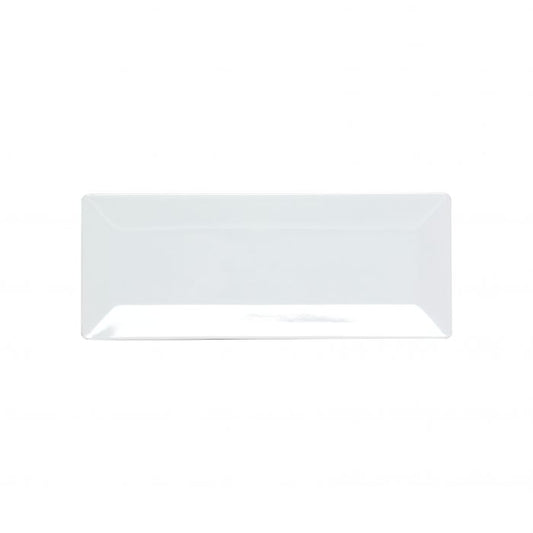 Thunder Group Rectangular Appetizer Tray 12/Pcs is a restaurant heavy-duty grade tableware. This rectangular plate looks like ceramics, but it is made of durable and affordable melamine. You can use it to serve all kind of dishes. It will help you to display sushi, entrees, desserts, and more. Classic White Western collection has a distinctive appearance featuring a glossy rich white finish. All Classic White tableware will equally suit big restaurants and small sushi bars, crowded catered events and buffet